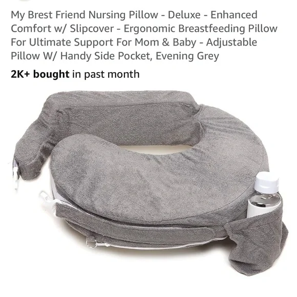 My Brest Friend Gray Nursing Pillow - Picture 7 of 8